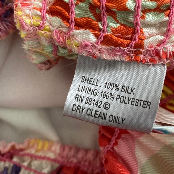 Boston Proper Floral Silk Dress w Spaghetti Ties SZ 16 - Picture 12 of 12